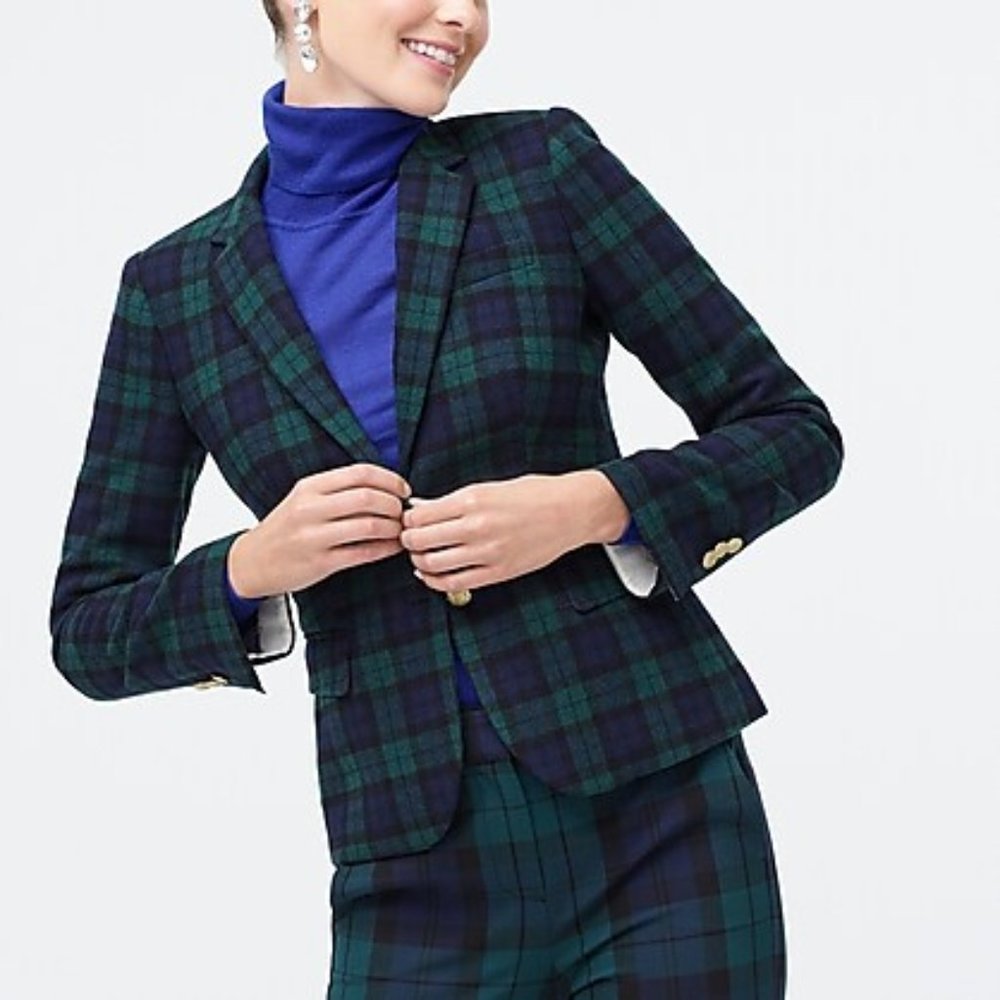 J Crew Factory Plaid Schoolboy Blazer